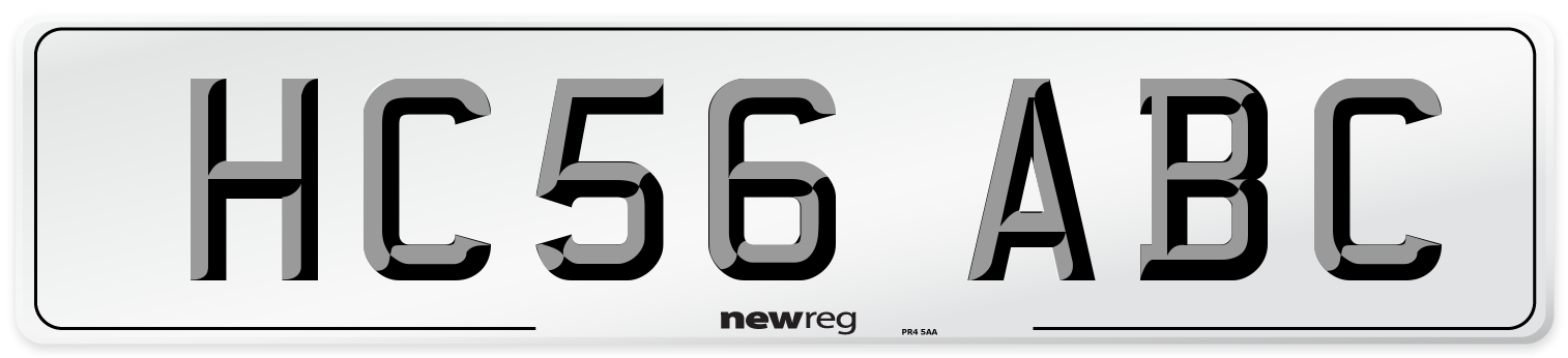 HC56 ABC Number Plate from New Reg